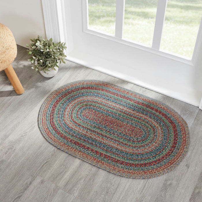 Multi Jute Rug Oval w/ Pad 24x36