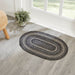 Sawyer Mill Black White Jute Rug Oval w/ Pad 20x30