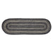 Sawyer Mill Black White Jute Oval Runner 12x36