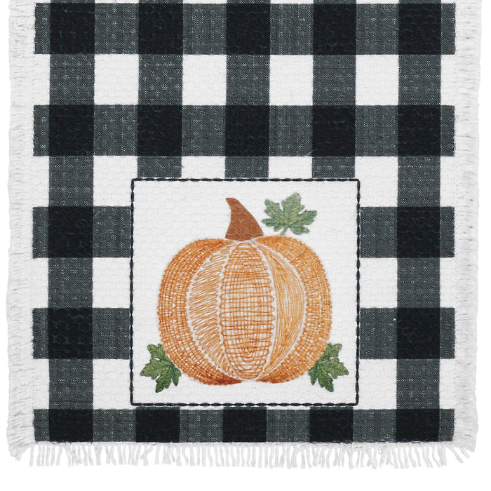 Annie Black Check Pumpkin Runner 12x36