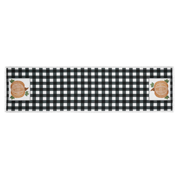 Annie Black Check Pumpkin Runner 12x48