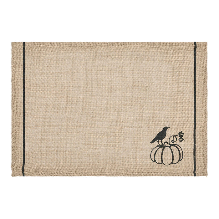 Raven Harvest Burlap Jute Placemat Set of 2 13x19