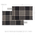 Eston Black Tan Plaid Placemat Set of 2 13x19