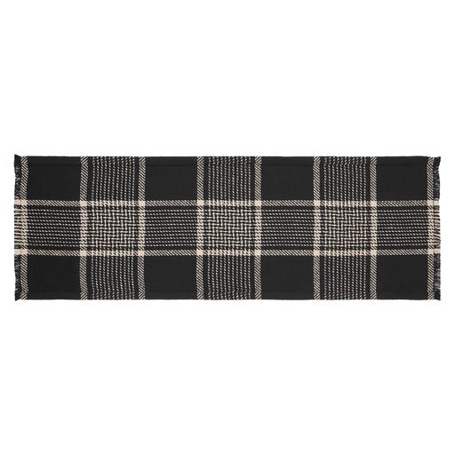 Eston Black Tan Plaid Runner 12x36