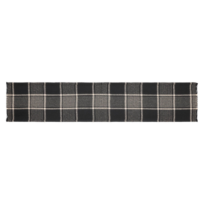 Eston Black Tan Plaid Runner 12x60