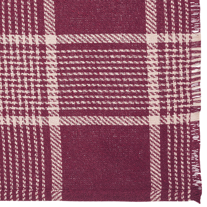 Eston Burgundy Tan Plaid Placemat Set of 2 13x19