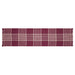 Eston Burgundy Tan Plaid Runner 12x48