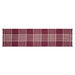 Eston Burgundy Tan Plaid Runner 12x48