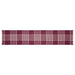 Eston Burgundy Tan Plaid Runner 12x60