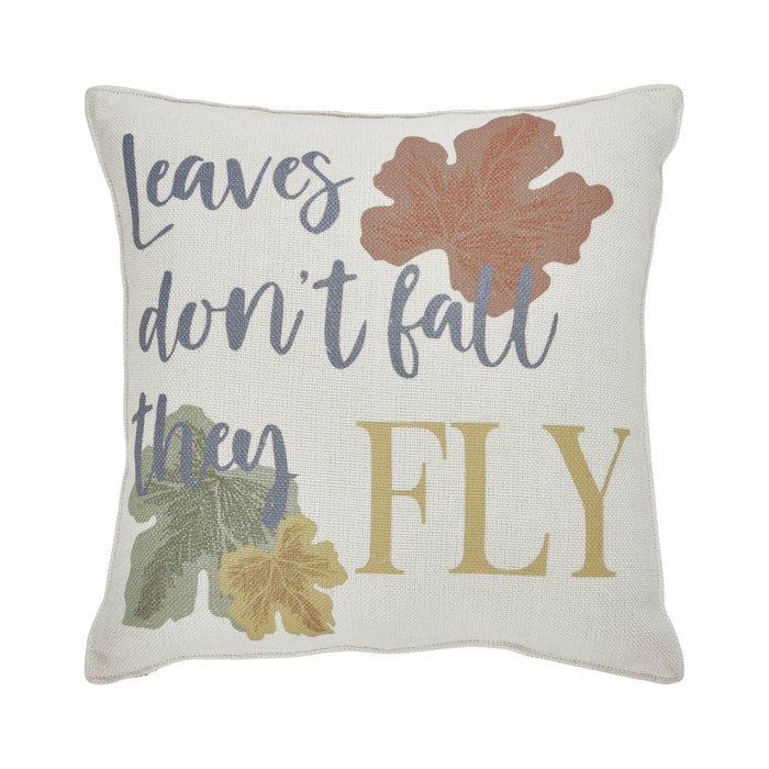 Bountifall Leaves Fly Pillow 12x12