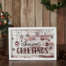 Season's Greetings Ornaments Wall Hanging Sign 11x16