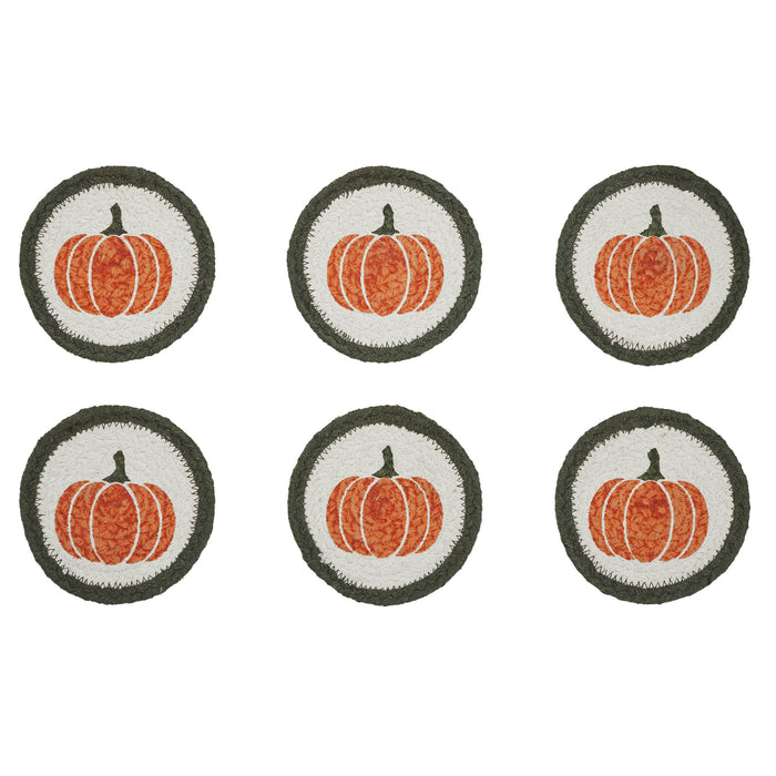 Pumpkin Bounty Stencil Coaster Set of 6