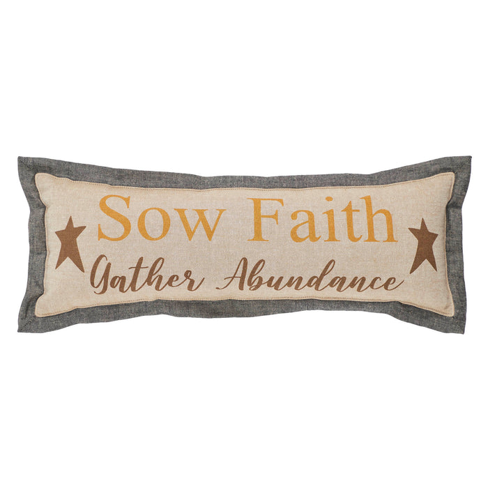 Harvest Blessings Sow Faith Gather Abundance Pillow 5x15