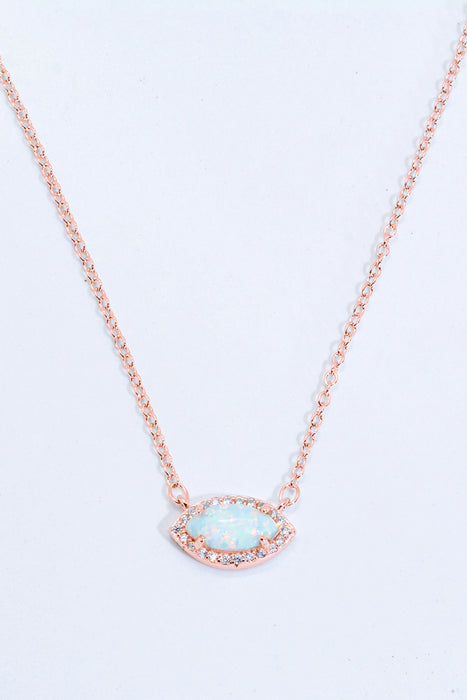 18k Rose Gold-Plated Opal Pendant Necklace Rose Gold One Size