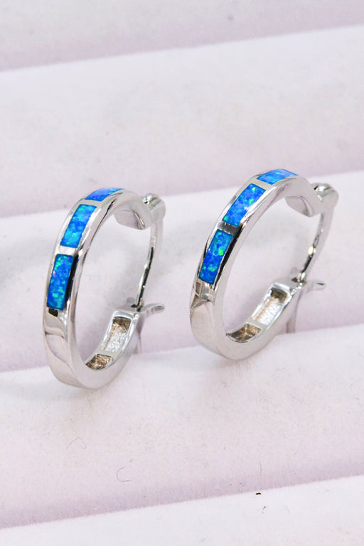 Lovelier Than Ever Opal Platinum-Plated Earrings Blue One Size