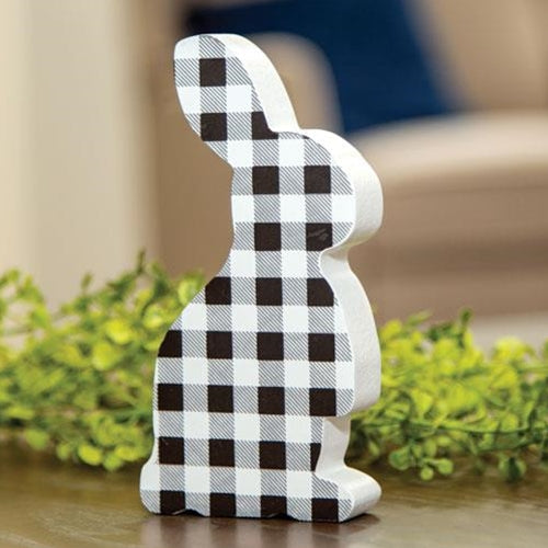 Black & White Buffalo Check Chunky Bunny