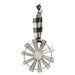 Sparkle Windmill Ornament w/Black & White Buffalo Check Hanger