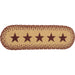 Burgundy Tan Jute Runner Stencil Stars 8x24