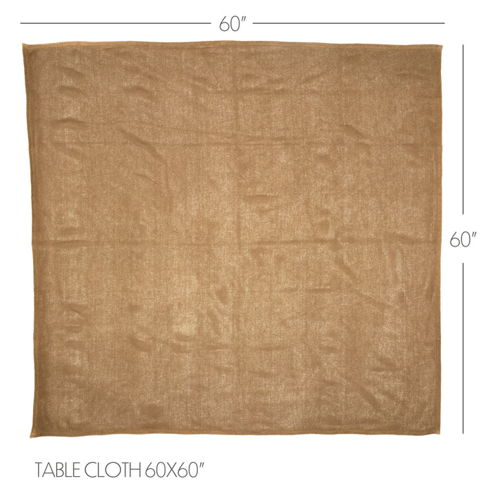 Burlap Natural Table Cloth 60x60