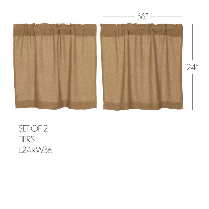 Burlap Natural Tier Set of 2 L24xW36