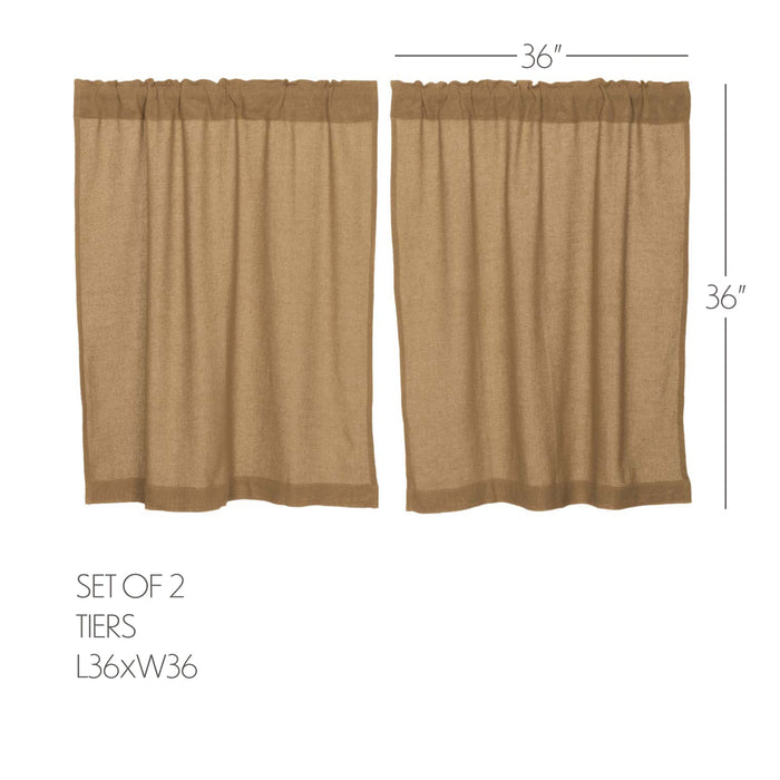 Burlap Natural Tier Set of 2 L36xW36