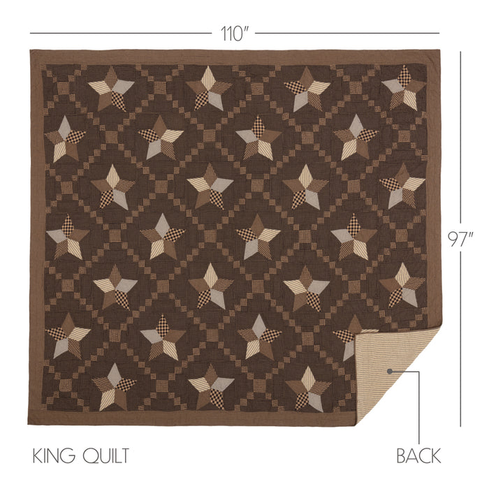 Farmhouse Star King Quilt 110Wx97L