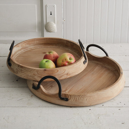 Abrams Wood Tray Set