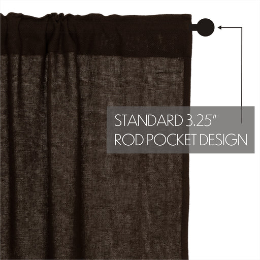 Burlap Chocolate Valance 16x72