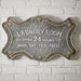 Embossed Metal Laundry Room Sign