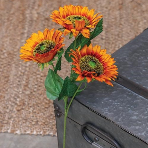 Burnt Orange Sunflower Spray