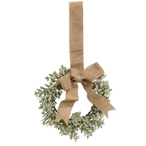 Ombre Boxwood Wreath w/Burlap Bow