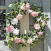 Pink Blush & White Spring Flower & Eucalyptus Wreath