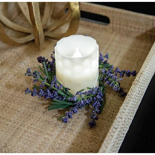 Purple Astilbe Candle Ring 3"