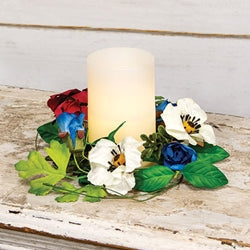 Americana Rose & Poppy Candle Ring