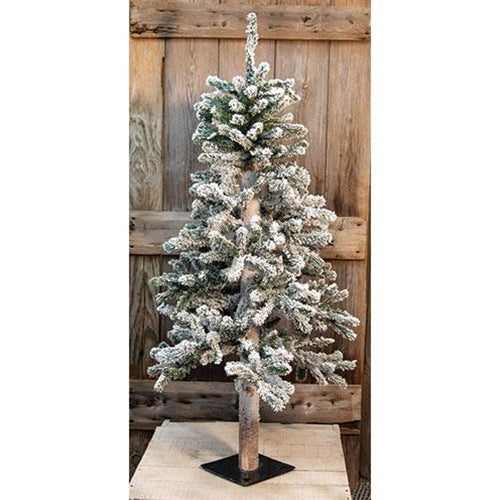 Heavy Flocked Alpine Tree 4ft