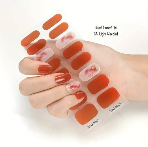 Red shade- Semi-Cured Gel Wraps (UV)