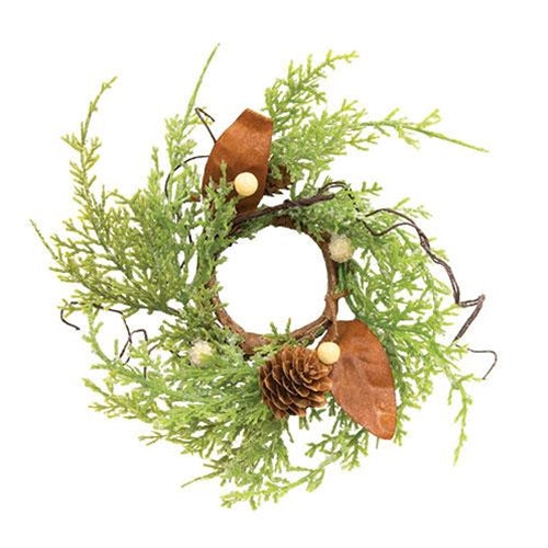 Brown Leaf Cypress Mini Ring
