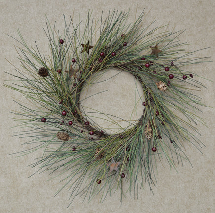 Country Needle Pine Wreath 14"