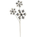 Black & White Plaid Snowflake Pick 14"