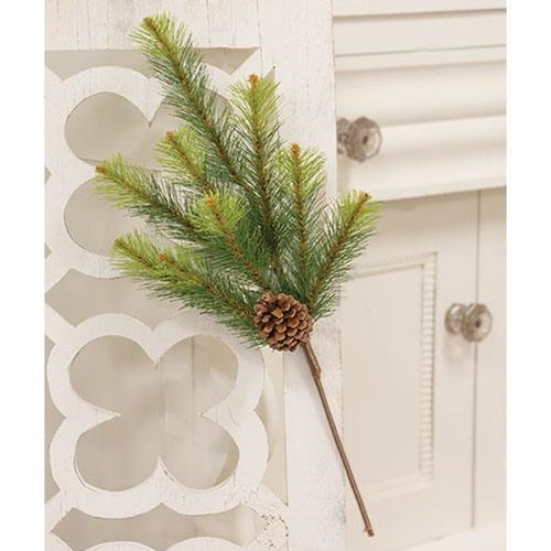 Empire Pine Spray w/Pinecone 24"