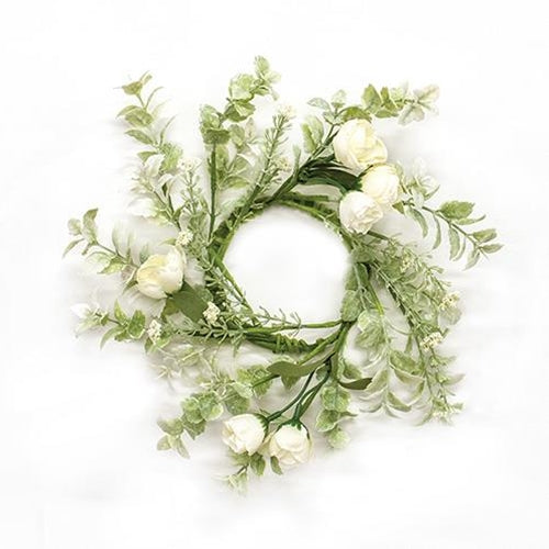 Bridal Rose Blossom Candle Ring 3.5"