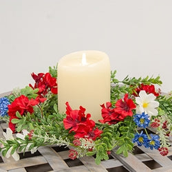 Americana Beauty Candle Ring 6.5"
