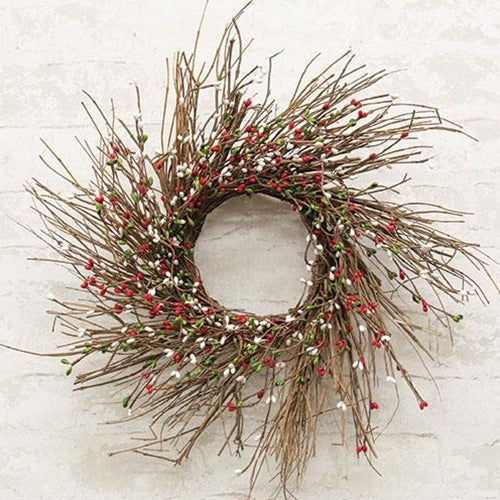 Holiday Combo Pip Twig Wreath 16"