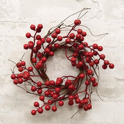 Red Ash Berry & Twig Candle Ring