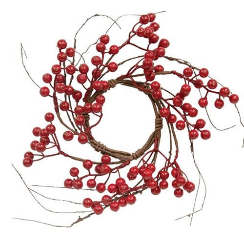 Red Ash Berry & Twig Candle Ring