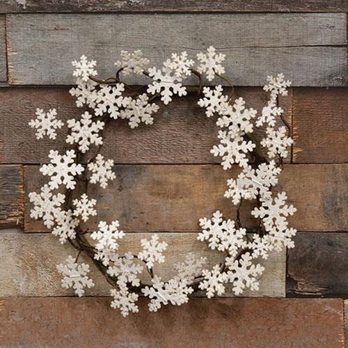 Glittered Wood Snowflake Wreath