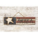 Lath "America" Flag w/Wood Star 2ft
