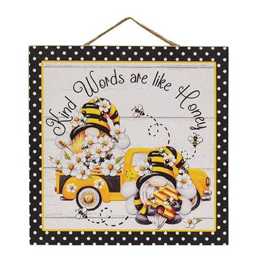 Kind Words Are Like Honey Square Hanging Sign