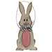 Distressed Wooden Bunny & Egg Ornament