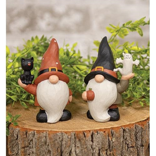 Resin Halloween Gnome w/Ghost